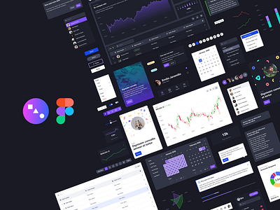 Web App UI Design System for Figma charts component design component library component ui dark mode figma design figma template figma ui icons product design product management startups table ui design ux ux design uxui web app web apps