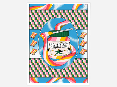 Kindness Spread holdhands humanrights humanrightsactivism illustration inclusive kindness positivity posterart retro illustration sandwich solidarity spreadingkindness tolerance