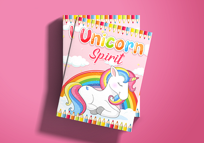 Unicorn Spirit Coloring Book For Amazon KDP book cover coloring book for kids kdp kdp cover unicorn unicorn coloring unicorn coloring book