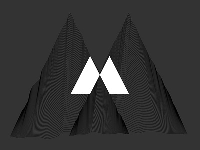 Mountain Media brand brand design brand identity branding design flat icon illustration line lineart logo logo design minimal monogram monogram logo motion mountain mountain logo simple vector