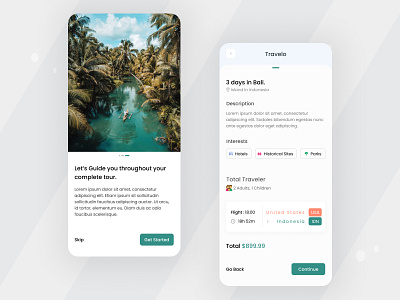 Travel Agency App booking booking app booking system flat minimal app design minimalist mobile transcent interactive travel agency travel app travelling