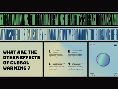 Global warNing colorful design experiment global warming gradient gradient design ilo chani nature ui warning web web concept webdesign