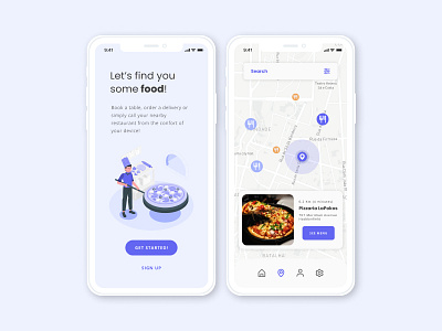 Map daily dailyui dailyui 29 dailyui029 dailyuichallenge design flat food food and drink food app illustration map maps minimal ui uidesign uiux