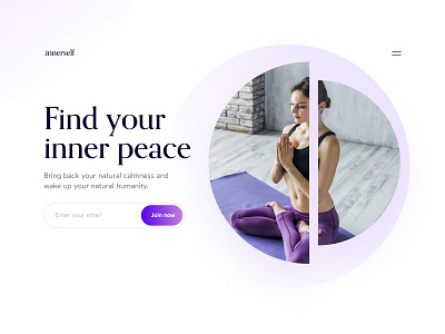 Yoga Courses Hero Header agency design landing page ui website yoga