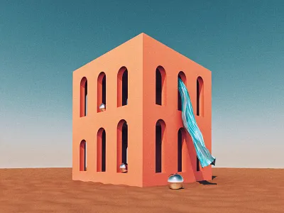 house 01 3d architecture cinema4d composition design render texture