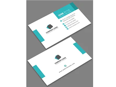 4 Colors Corporate Business Card Template EPS business card design businesscard design illustration