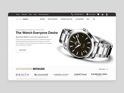 Legend Watch [Online Store] accessories brands certina e comerce e commerce design e commerce shop e commerce website omega sale shop store ui ux watch watch design watches watchface web webdesign zenith