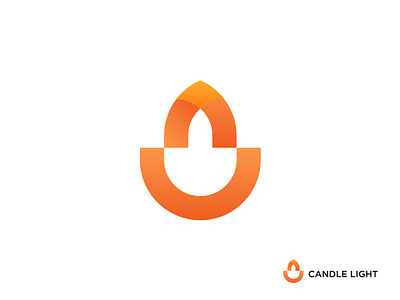 Candle Light Logo - Letter Logo - Modern Logo app brand identity branding business company branding creative design logo gradient logo icon likeforlike logo logo design logodesigner marketing minimal modern needlogo typography