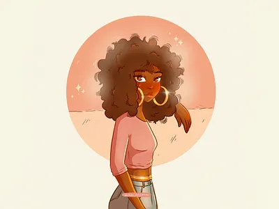 Jai No2. character character design flat flat illustration illustration melanin portrait