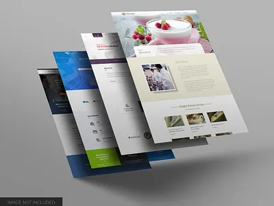 Leaflet Mock-up branding design flat logo minimal typography ui ux vector web