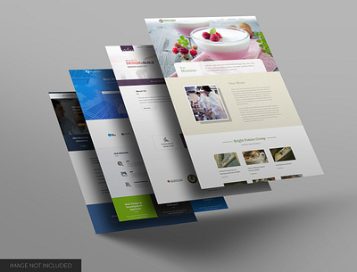 Leaflet Mock-up branding design flat logo minimal typography ui ux vector web