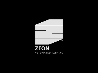 Zion Automated Parking brand branddesign brandidentity branding branding design clean design flat identity identitydesign illustrator logo logodesign logomark logotype mark minimal monochromatic typography vector