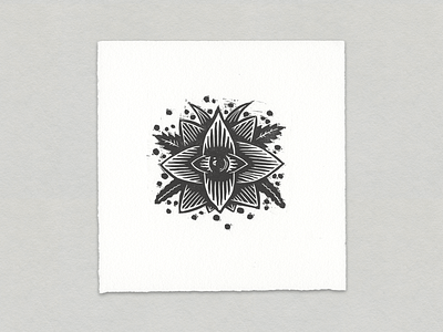 Third Eye Bloom abstract apparel drawing illustration print printmaking riso risograph woodcut zine