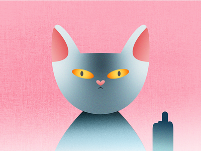 Angry cat cat illustration