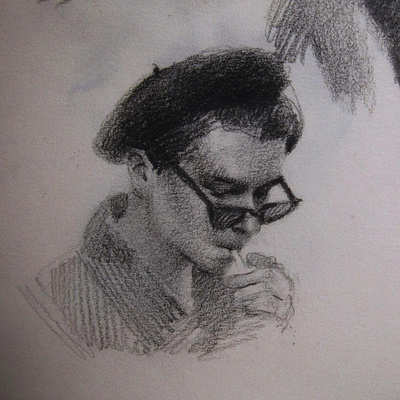 Beautiful smoker art boy cigarette cigarette smoking glasses pencil pencil drawing sketches smoke smoker smoking