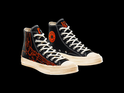 “ALL-DEAD” CHUCK 70s all dead brutalism converse custom dead death footwear illustration red shoes sneaker