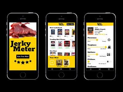 Jerky Meter app design dashboard design fun product design ui design ux design