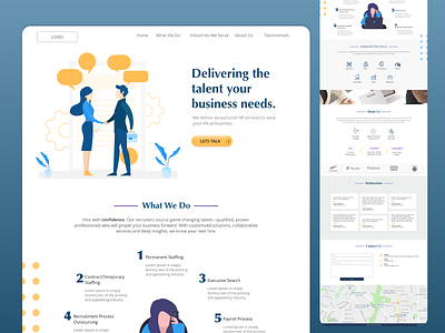 HR Website Design hr landing page recruitment ui ux webdesign website website design