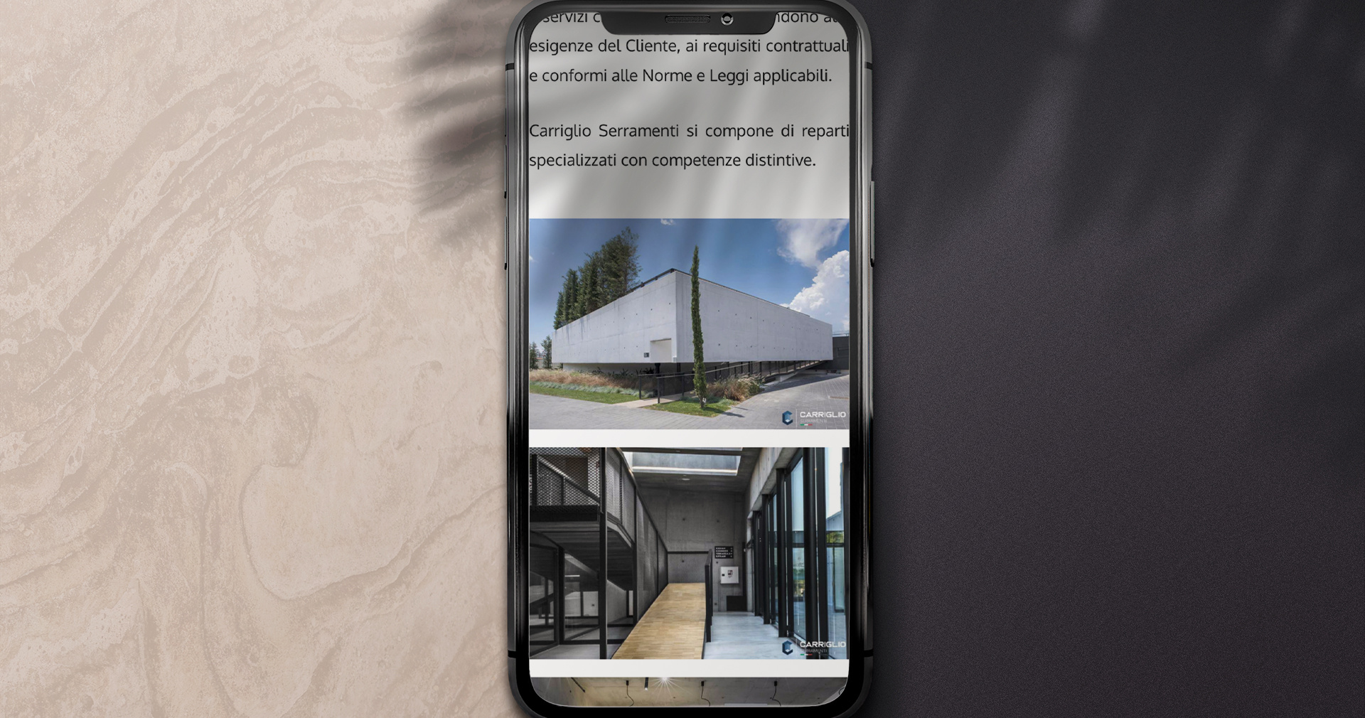 Example of Mobile Optimization website