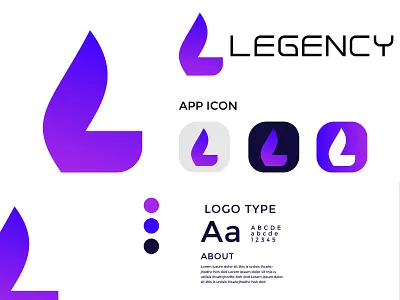 Abstract and Minimalist Legency logo abstract abstract art abstract logo app app icon art brand identity color creative design creative logo custom logo flat graphic design l letter logo logo logo design logo identity logo maker minimal minimalist logo