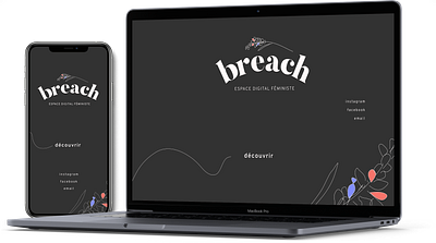 Breach - landing page darkmode design figma handrawn illustration line art lineart linework logo logos minimaldesign minimalist ui ui design uiux ux webdesign webflow website websites