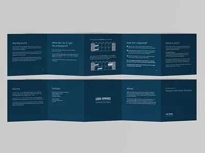 Legal Services of Northern California Eviction Brochure branding design