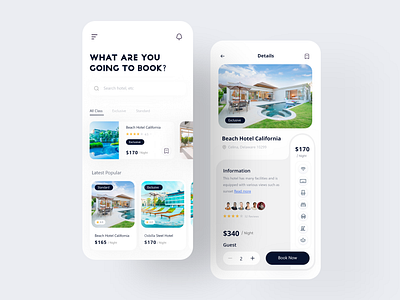 Hotel Booking app UI app desig app designer booking app design hotel hotel booking interface mobile app online booking ui ui design