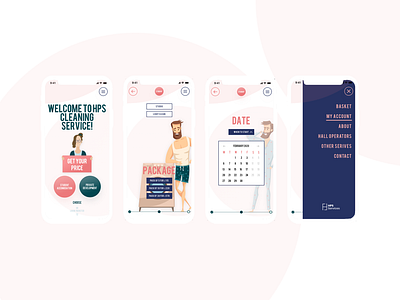 HPS cleaning service app app branding design graphic design typography ui ux web website