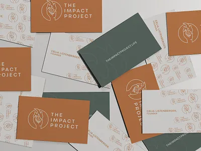 The Impact Project Business Cards branding brown color palette businesscard indianapolis indy logo neutral branding neutral business card neutral color palette pattern design sexual assault