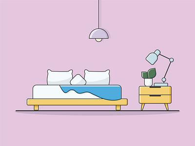 Bedroom bed bedroom illustration room rooms