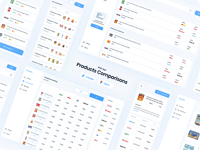 Compiro - Products Comparisons Web App blue clean comparison design minimal minimalism ui ui design web web app