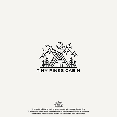 Logo for Tiny Pines Cabin cabin design illustration logo vector