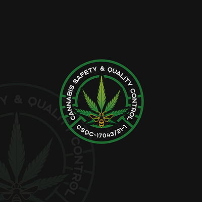 Logo Design for Cannabis Safety N Quality Control cannabis design illustration logo vector