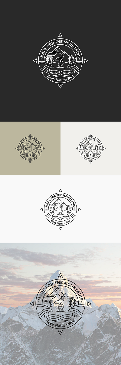 Logo Design design illustration line logo mountain nature vector
