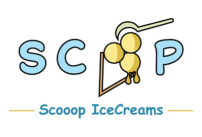 Scooop Icecreams design illustration illustration new logo logo design logodesign typography ui ux web