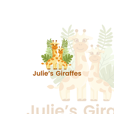 Logo Design for Julie's Giraffes design giraffe illustration logo toy