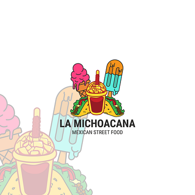 Logo Design for Mexican Street Food bubble tea design ice cream illustration logo mexican taco