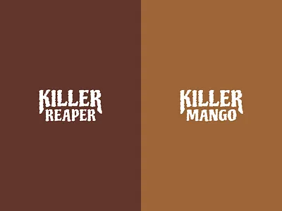 Killer Reaper brand chilipepper damas damas salsas font killer killer reaper lettering letters logo mango mexican pepper reaper salsa salsas san antonio typography wordmark wordmark logo