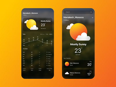 weather app clean cloudy dailyui humidity location location app minimal mobile app mobile app design mobile ui rainy temperature ui ui design weather weather app weather forecast weather icon