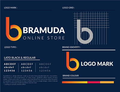 bramuda modern gradient logo design gradient logo gradient logo design graphic design graphicdesign logo logo design logo presentation manimal logo modern logo modern logo design