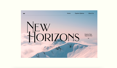 New Horizons branding camping design hero section hiking northface outdoors the north face typography ui uiux uiuxdesign ux ux design ux ui design web designer webdesign website website design