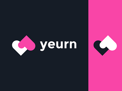 yeurn bold brand brand identity branding graphic design logo logo design love lovers minimal modern vector yeurn