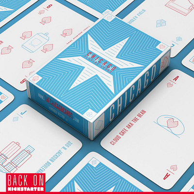 The Chicago Cards LIVE Kickstarter cards chicago chicago bulls icon illustration kickstarter playing cards