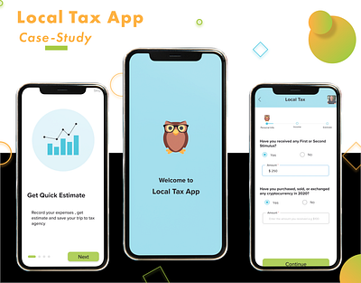 Local Tax App - Case Study adobe photoshop adobe xd app app design branding casestudy clean mordern ui client client app clientwork design finance finances financial app mobile modern ui tax taxes ui