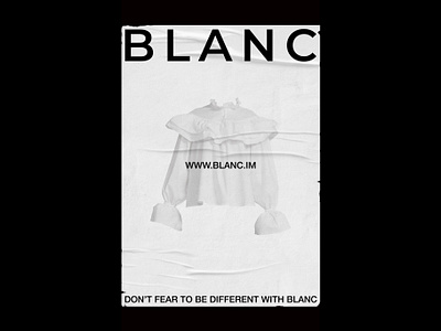 Blanc Branding clothes clothing brand fashion fashion brand fashion design logo poster poster a day poster art poster design