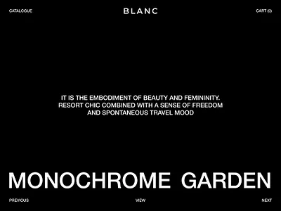 Blanc Catalogue Page catalog design catalogue minimalism page design typography ui ui design uidesign webdesign website website design