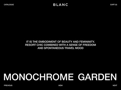 Blanc Catalogue Page catalog design catalogue minimalism page design typography ui ui design uidesign webdesign website website design