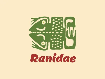 RANIDAE abstraction animales design design art desing geometric design icono illustration logo rana vector