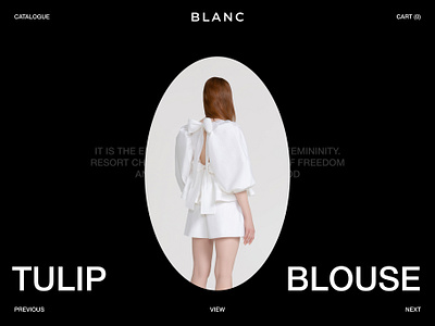 Blanc Catalogue Page blouse brand brand design catalogue ecommerce fashion fashion brand product product design product page shop slider ui ui ux ui design uidesign web design webdesign website website design