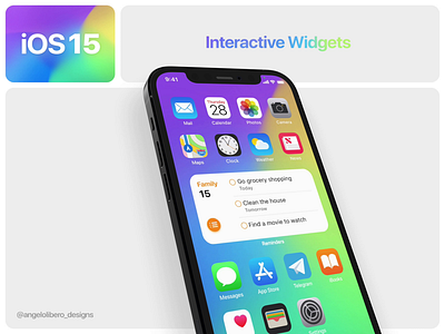 iOS 15 Interactive Widgets interaction design ios ios14 ios15 iphone iphone12 iphone13 widgets